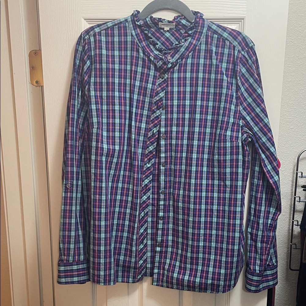 Talbots Multicolor Plaid Button-Down Shirt
